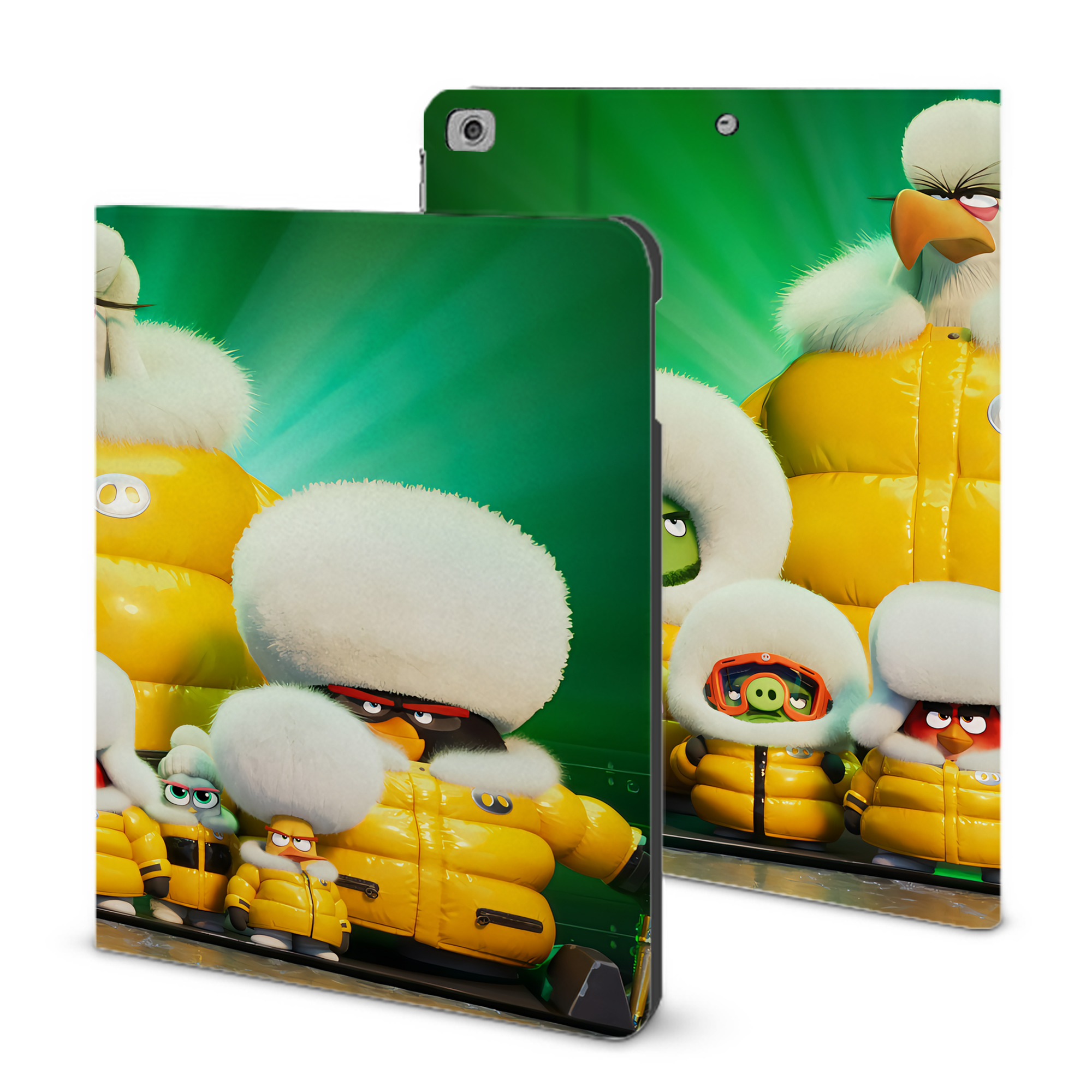 （画像用） Angry Birds アングリーバード IPad ケース ブック型 PUレザー TPU 耐衝撃 軽量 薄型 ペン収納なし 全面保護 IPad 各モデル対応